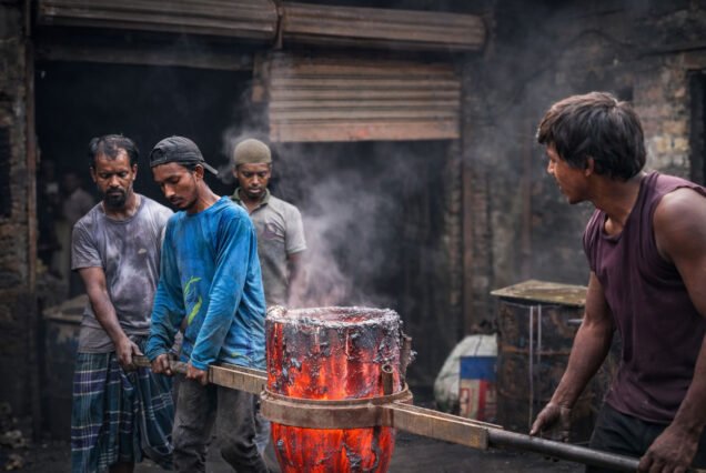 Old Dhaka Photography Tour : Worker working hard at the shipyard Dhaka